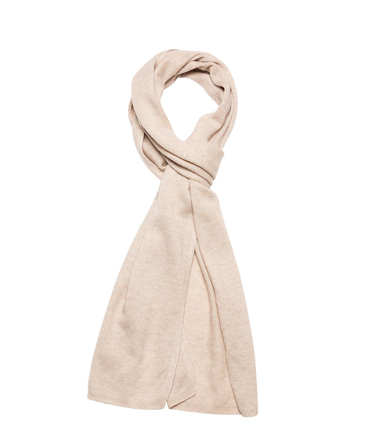 'Edinburgh' Oatmeal Cashmere and Merino Wool Scarf