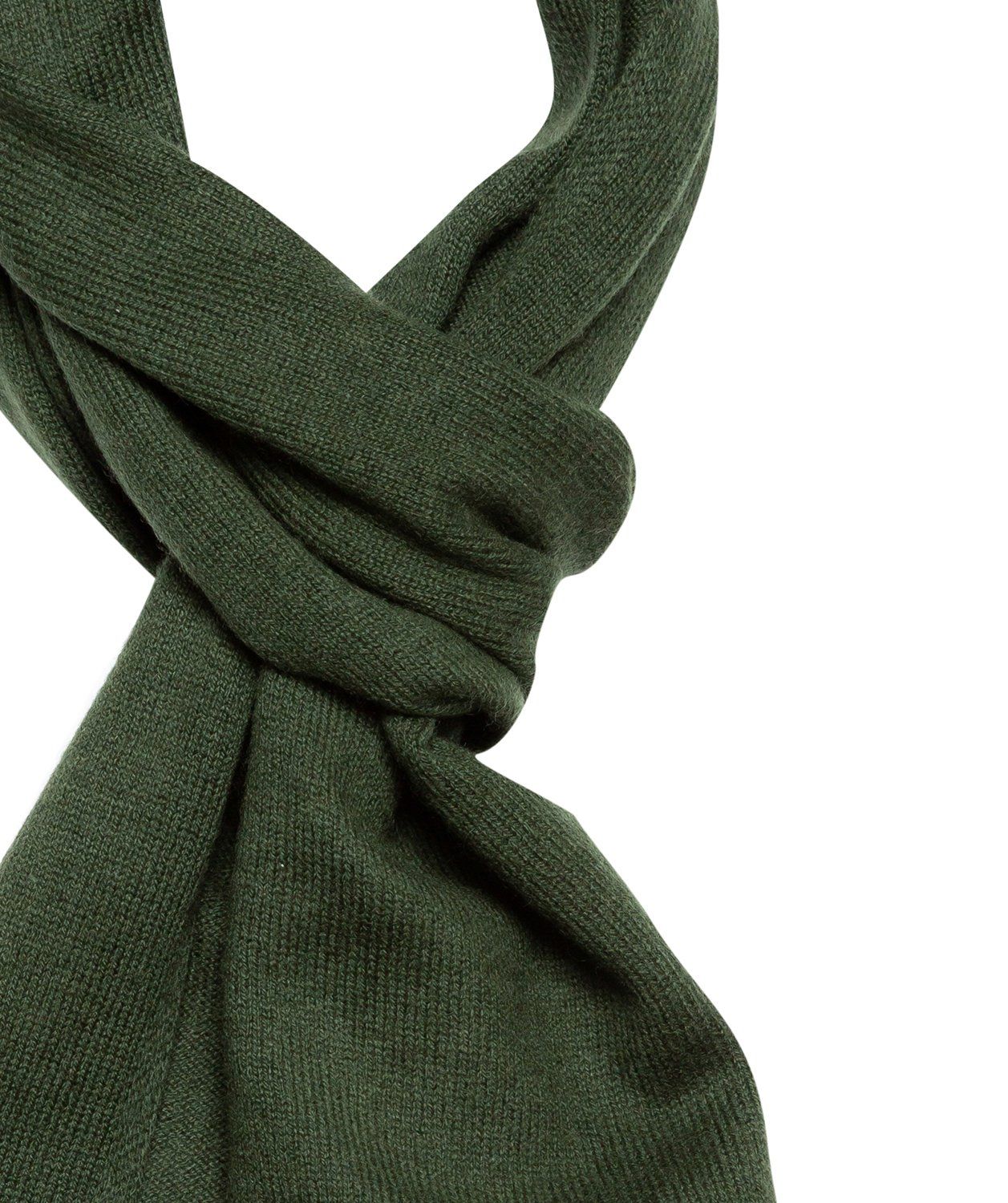 'Edinburgh' School Green Cashmere and Merino Wool Scarf