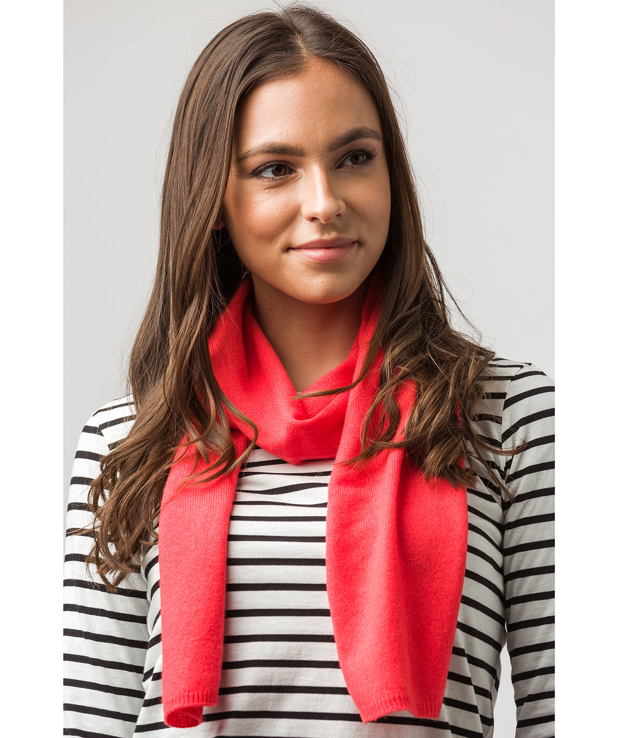 'Edinburgh' Watermelon Cashmere and Merino Wool Scarf