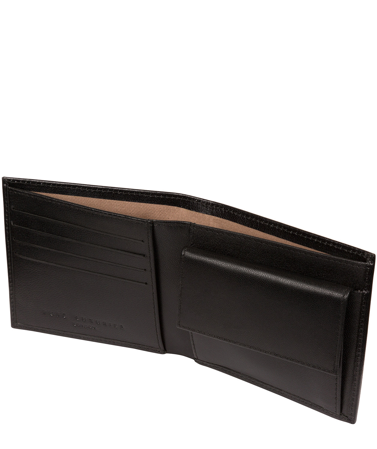 'Soloman' Black Leather Bi-Fold Wallet image 3