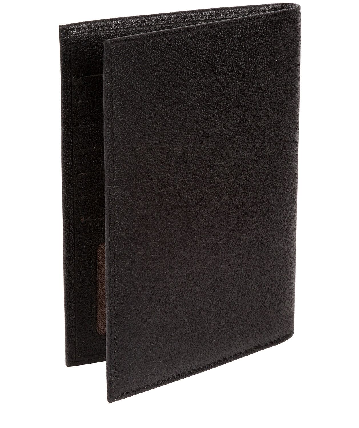 'Explore' Black Leather Passport Case image 3