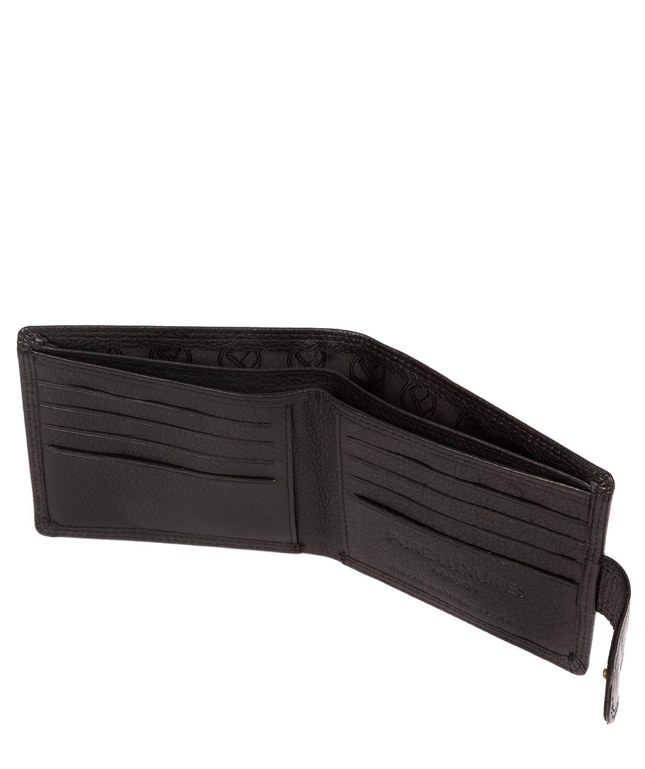 'Tempest' Black Leather Bi-Fold Wallet