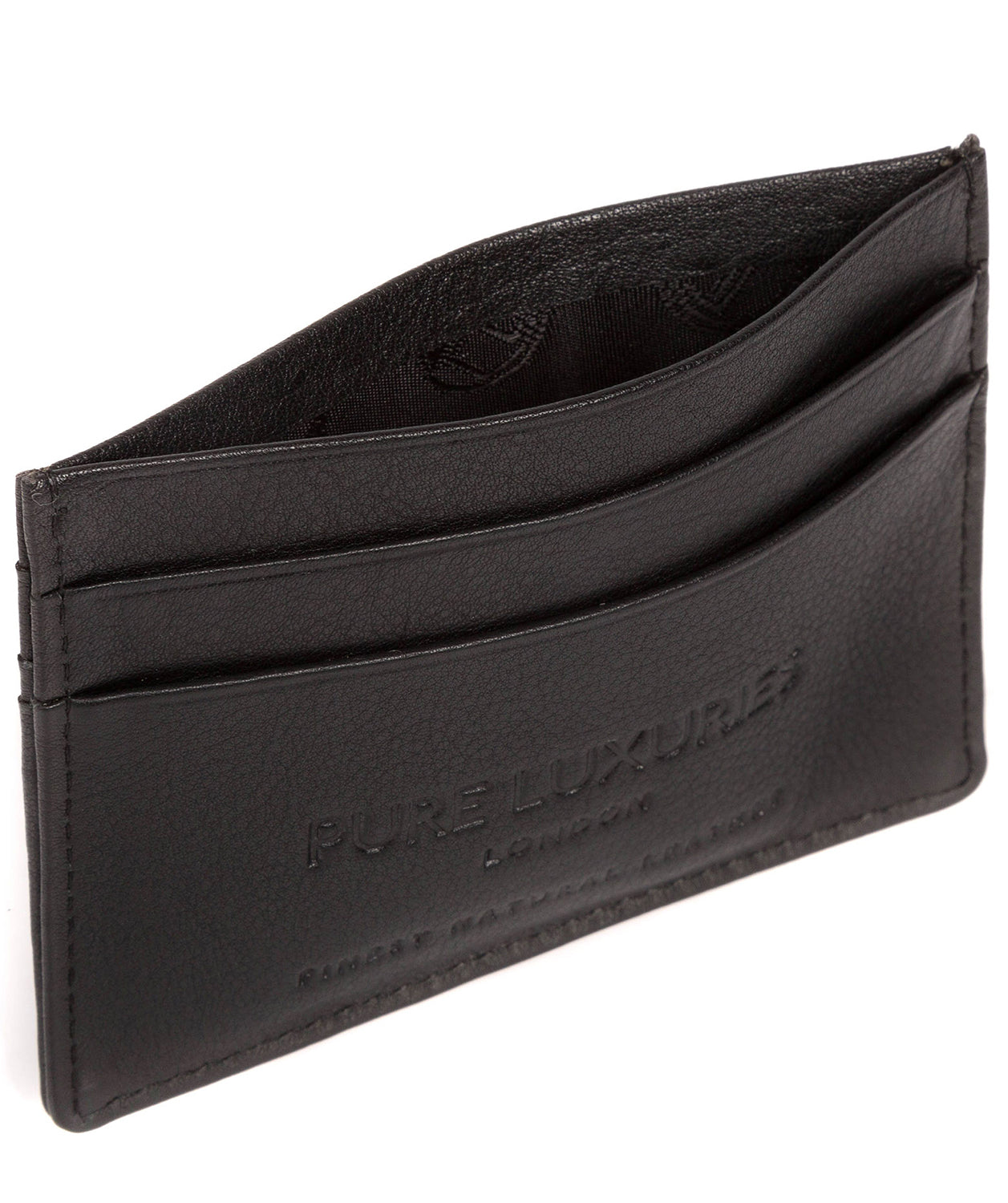 'Tucano' Black Leather Card Holder