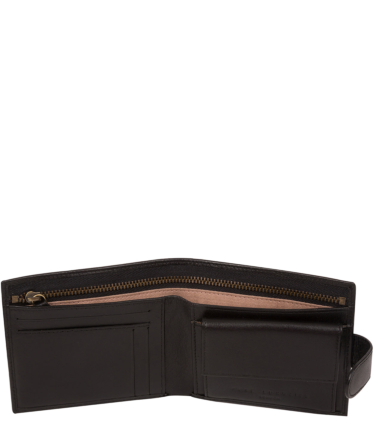 'Avro' Black Leather Bi-Fold Wallet