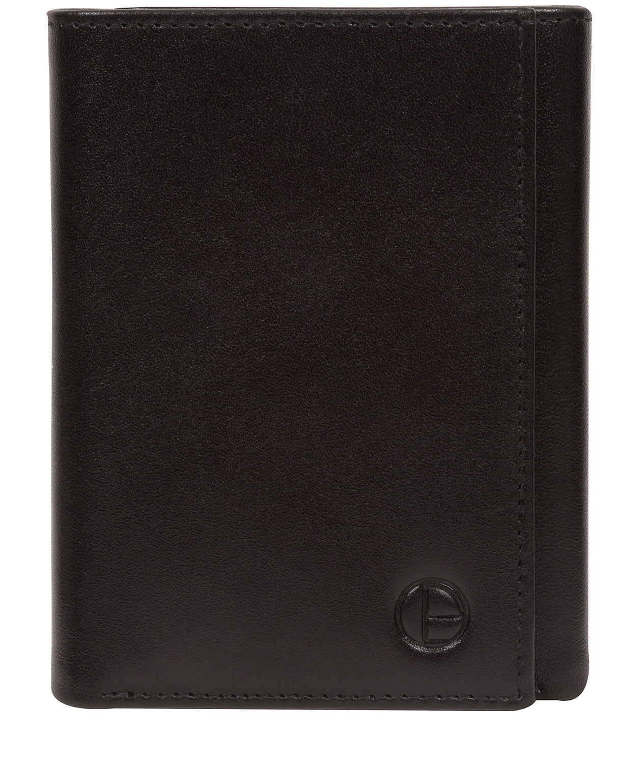 'Armstrong' Black Leather Tri-Fold Wallet