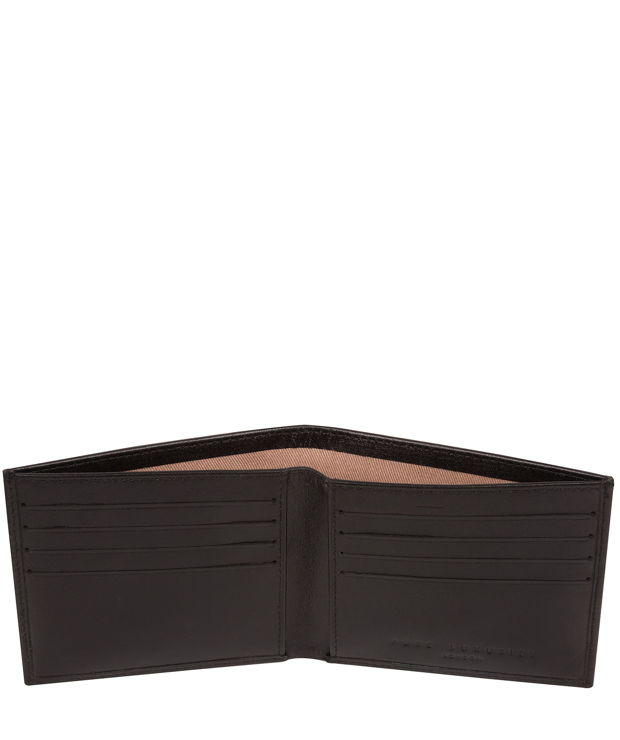 'Belvedere' Black Leather Bi-Fold Wallet