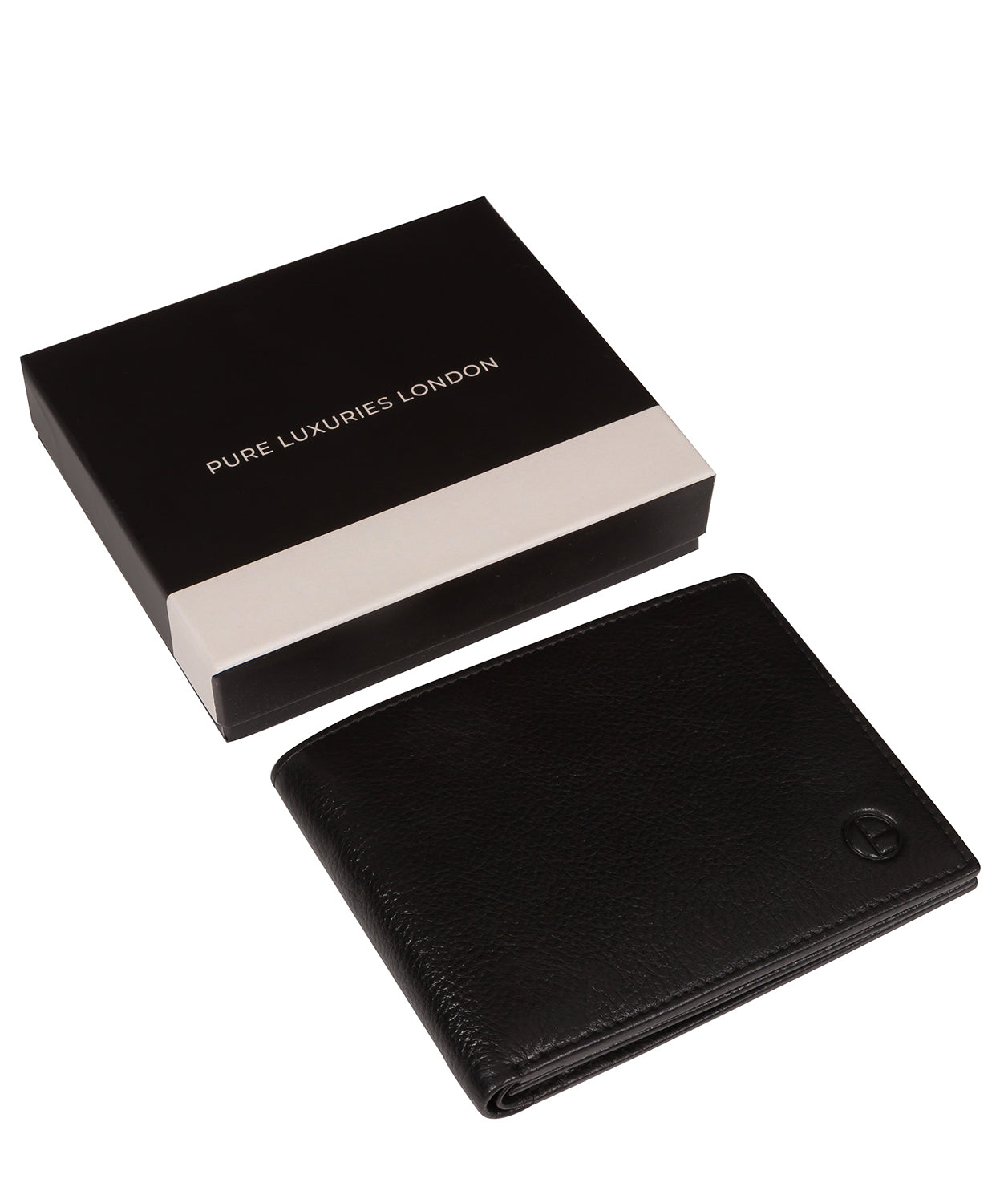 'Hawker' Black Leather Bi-Fold Wallet