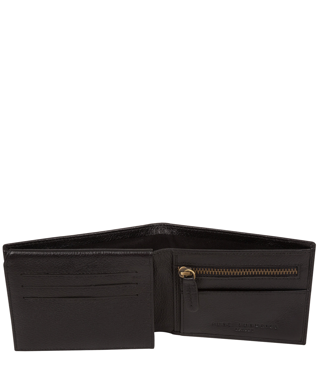 'Hawker' Black Leather Bi-Fold Wallet