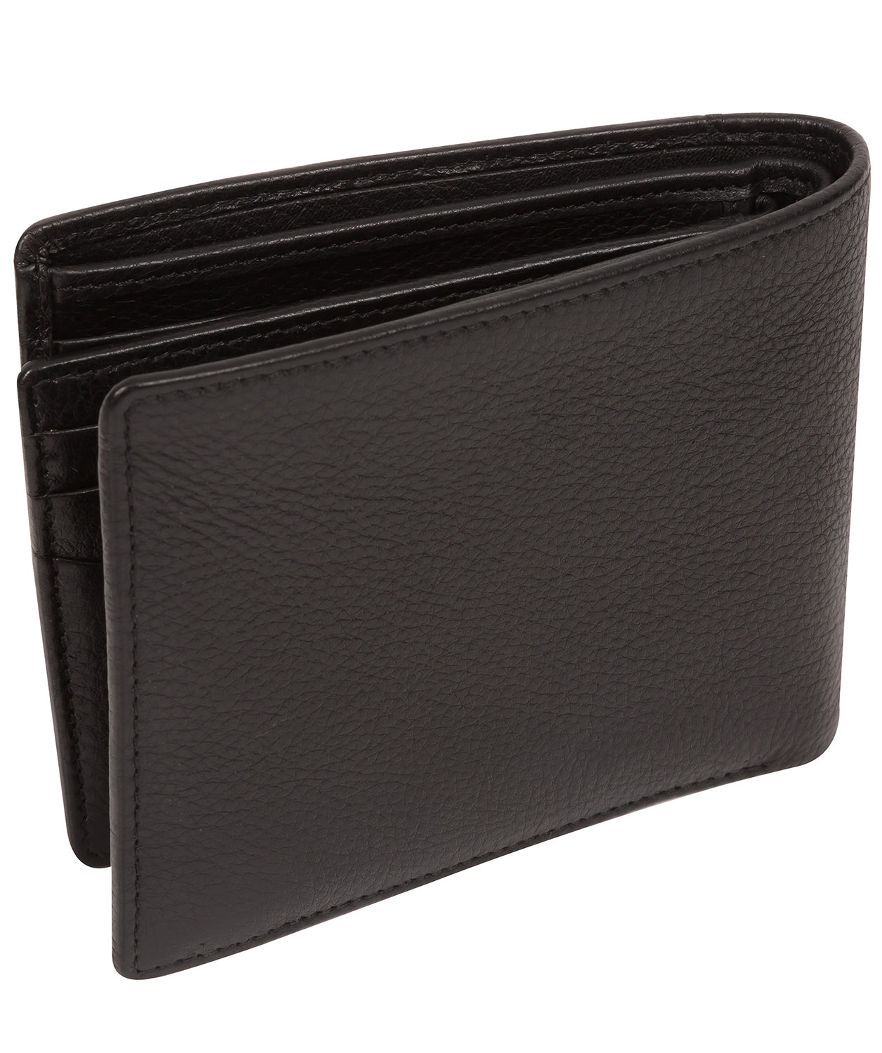 'Lincoln' Black Leather Tri-Fold Wallet