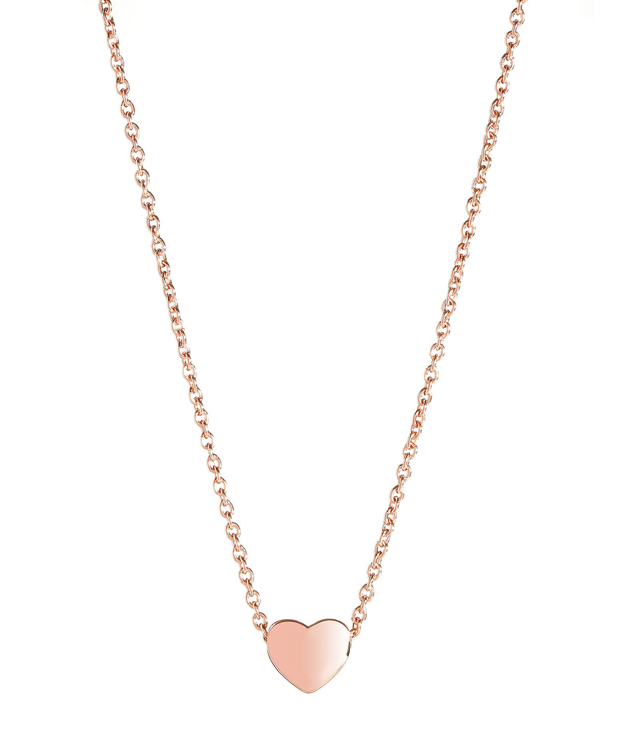 'Massika' Rose Gold Plated Sterling Silver Heart Necklace image 1