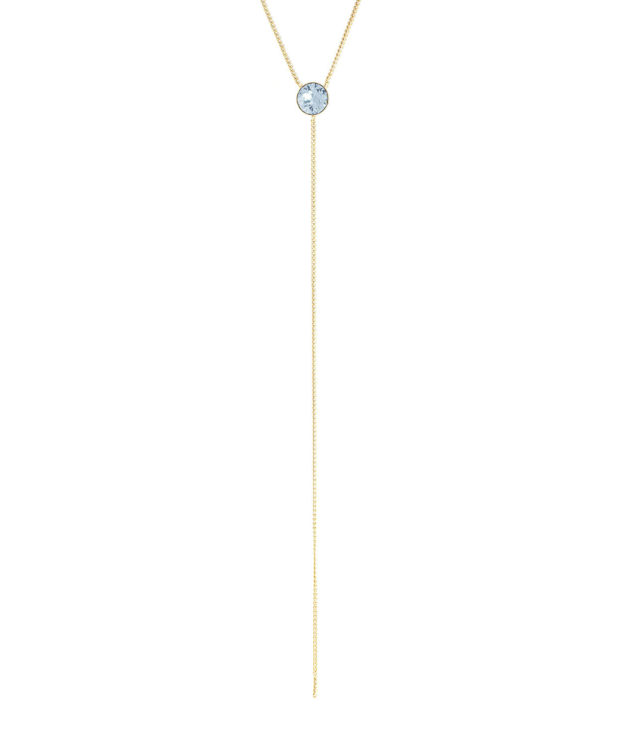 'Istar' Gold Plated Sterling Silver & Blue Crystal Necklace image 4