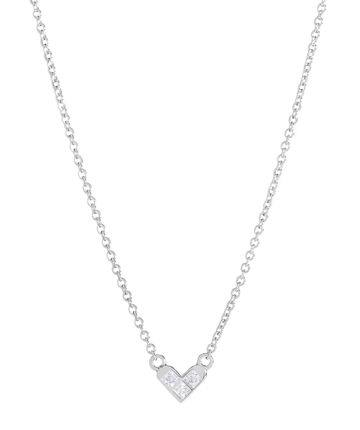 'Polydora' Sterling Silver Heart Necklace image 1