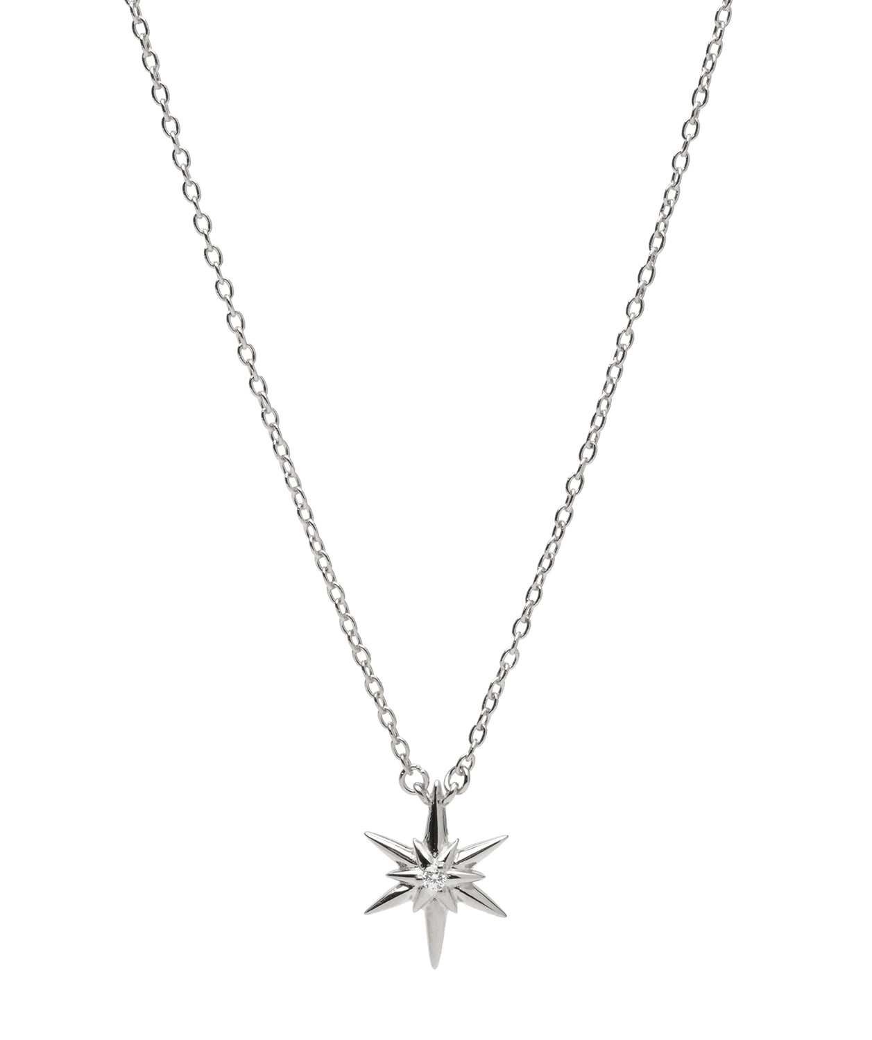 Gift Packaged 'Raelynn' 925 Silver & Cubic Zirconia Star Burst Necklace