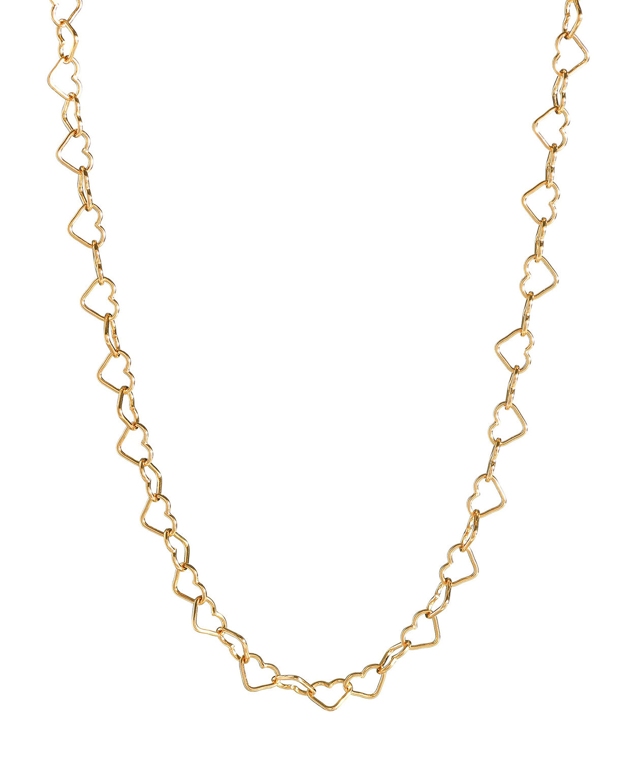 'Mandisa' Gold Plated Sterling Silver Heart Chain Necklace image 1