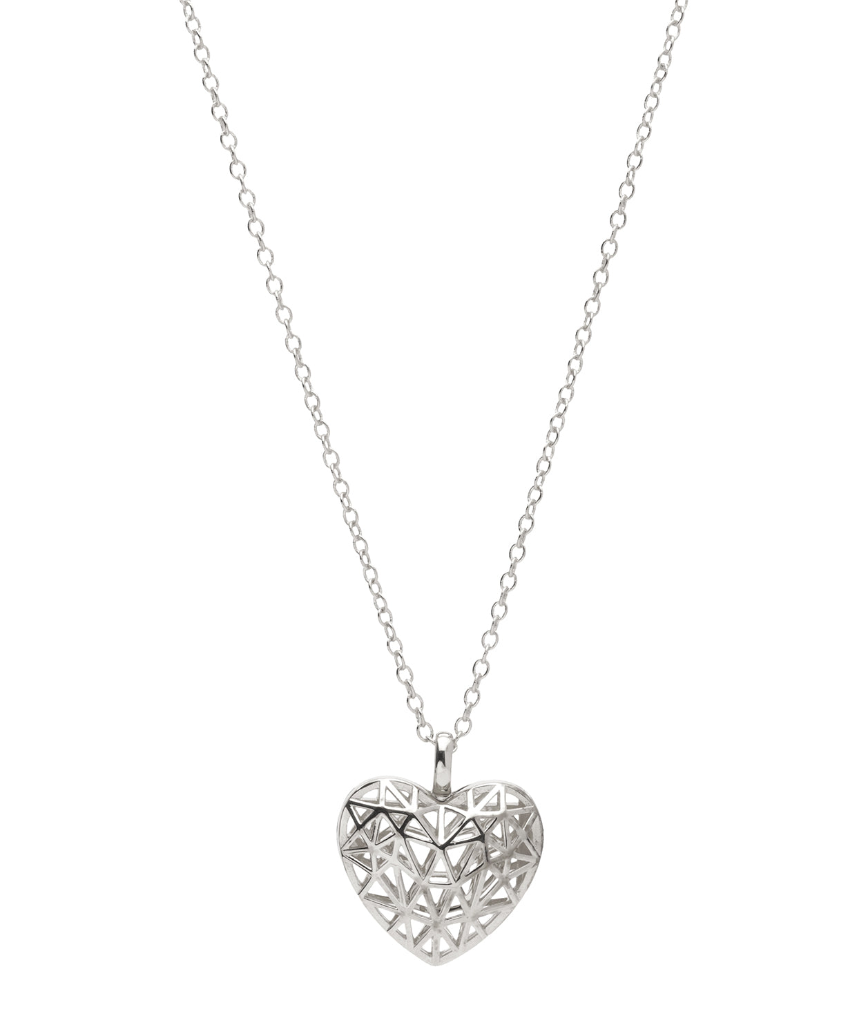 Gift Packaged 'Harmony' 925 Silver Cut-Out Heart Locket Necklace