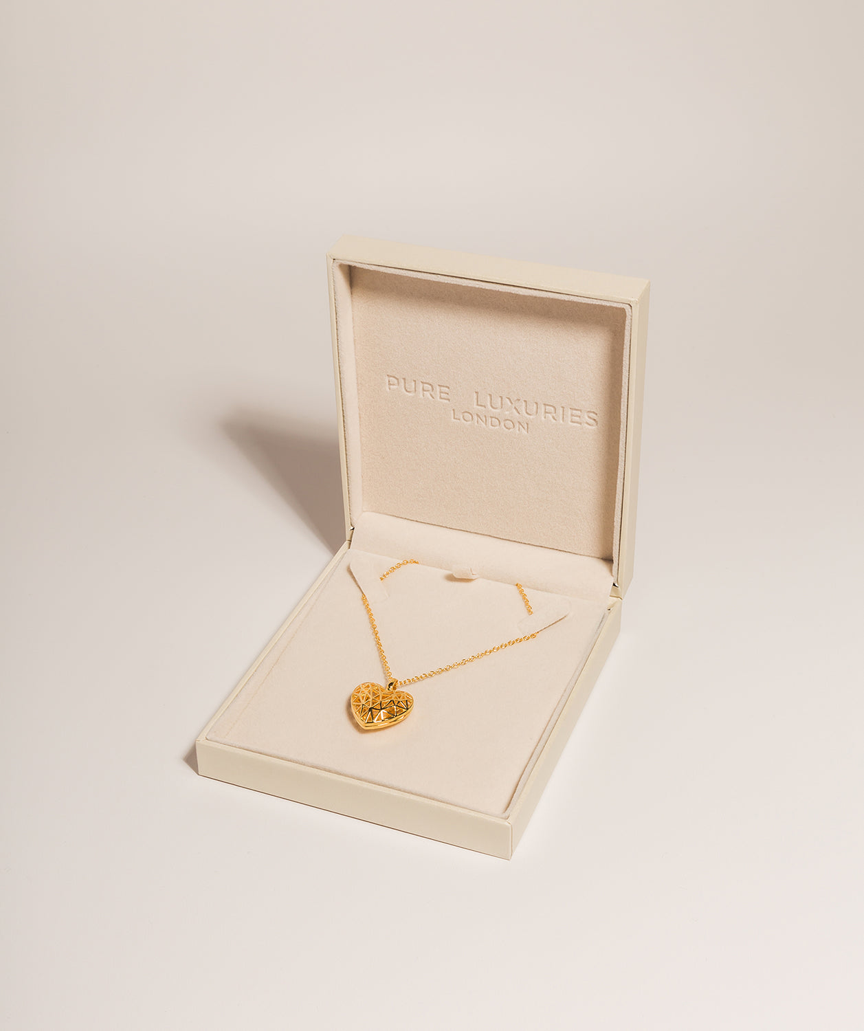 Gift Packaged 'Harmony' 18ct Yellow Gold Plated 925 Silver Cut-Out Heart Locket Necklace