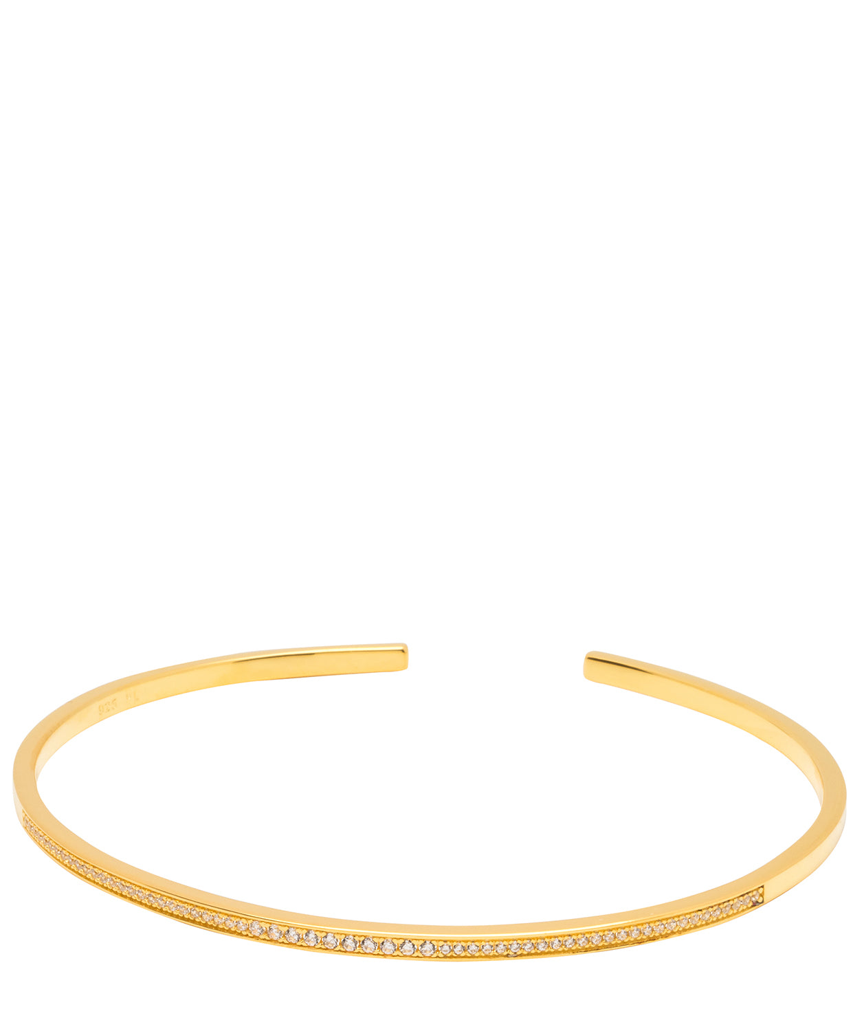 Gift Packaged 'Aaliyah' 18ct Yellow Gold Plated 925 Silver Minimalist Bangle