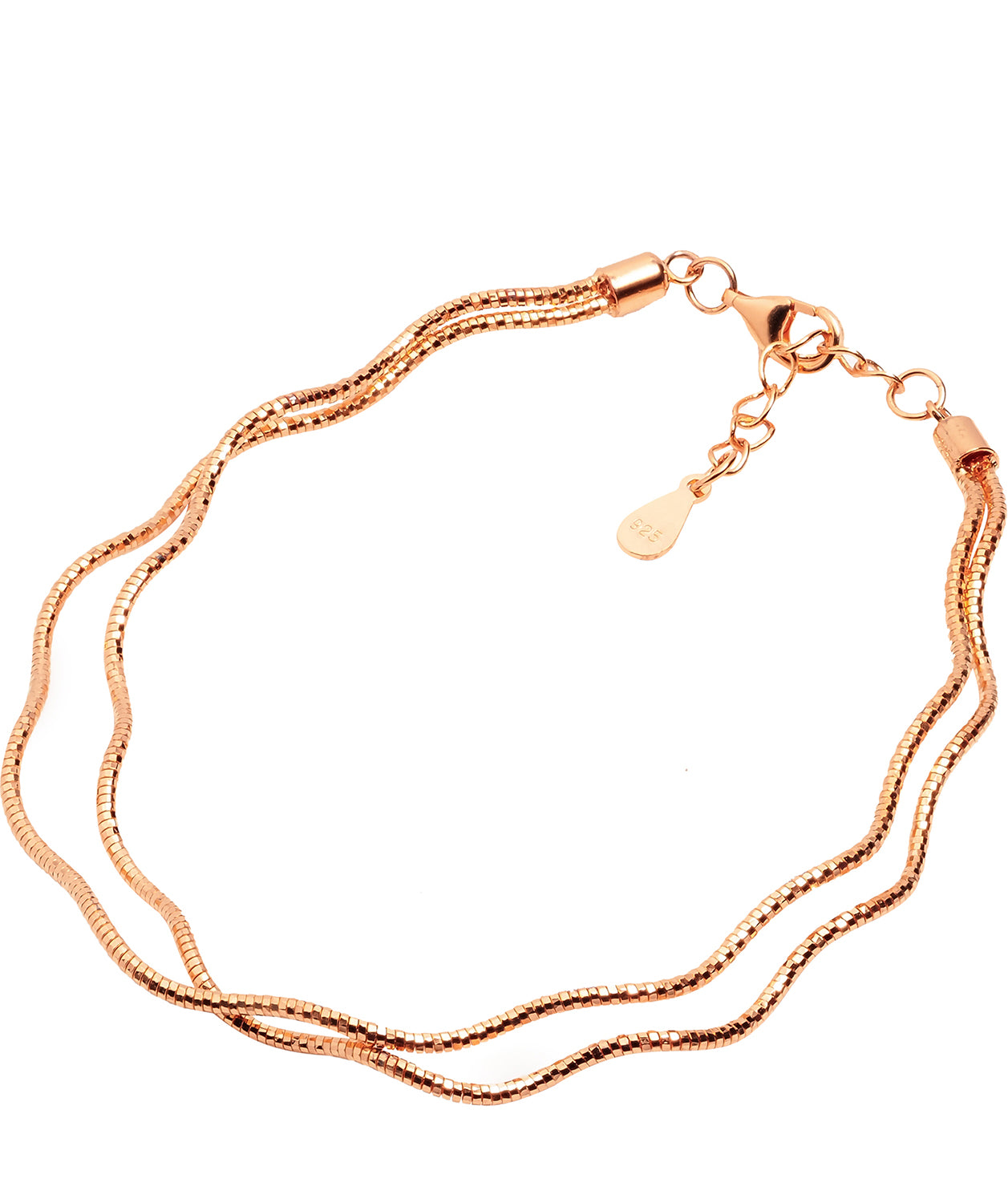 Gift Packaged 'Orla' 18ct Rose Gold Plated Sterling Silver Bracelet