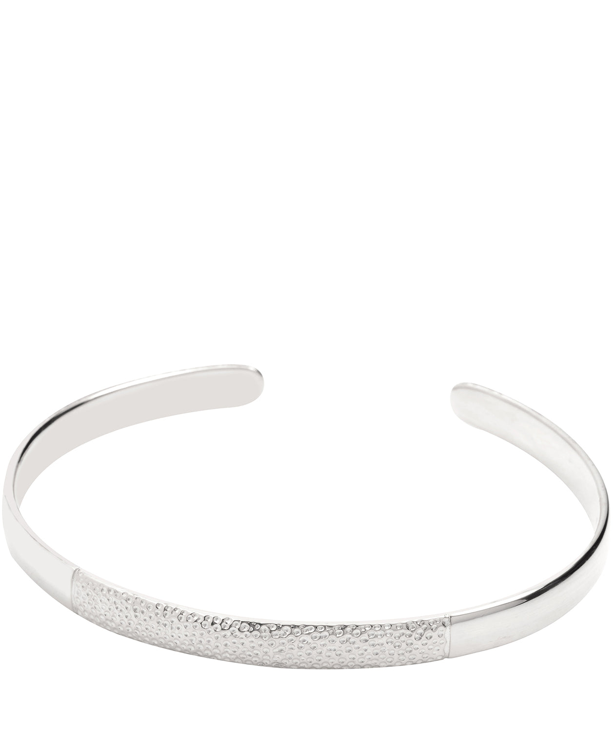 Gift Packaged 'Xenia' Sterling Silver Textured Bangle