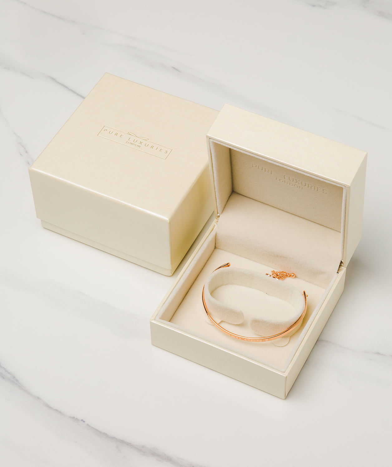 Gift Packaged 'Elisa' 18ct Rose Gold Plated Sterling Silver Shooting Star Bangle