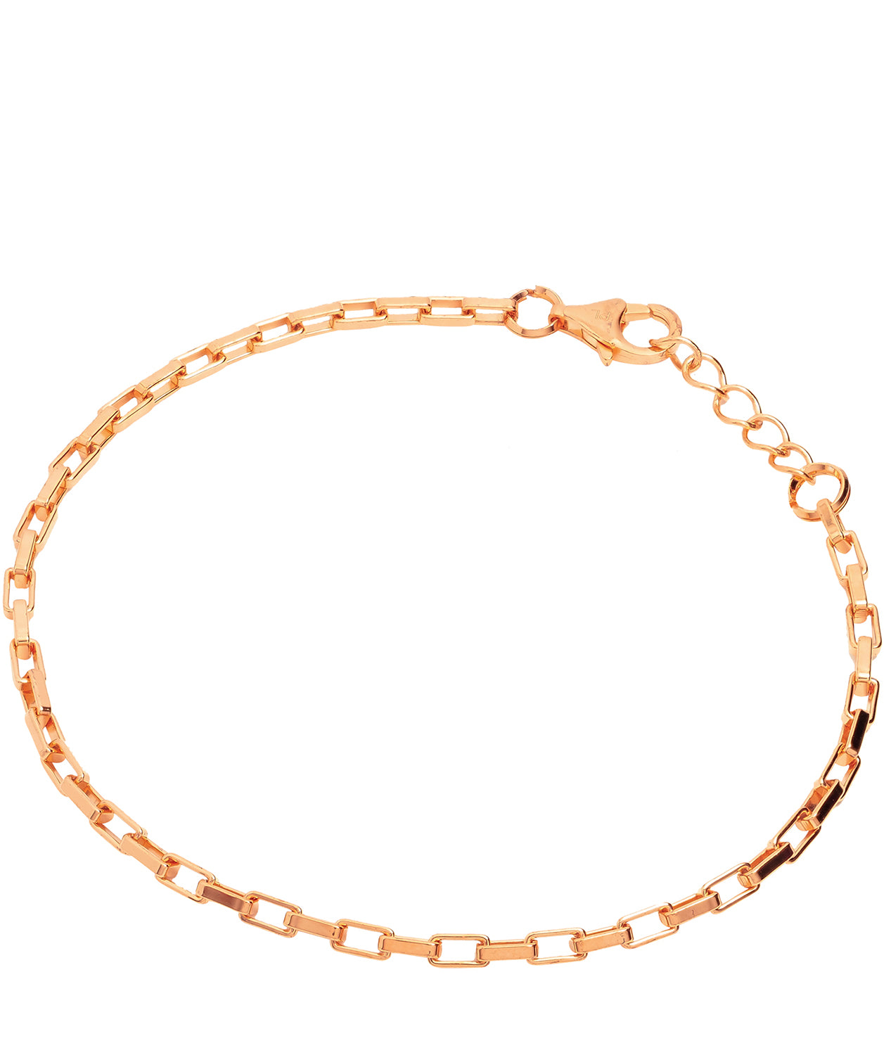 Gift Packaged 'Ethel' 18ct Rose Gold Plated Sterling Silver Link Bracelet