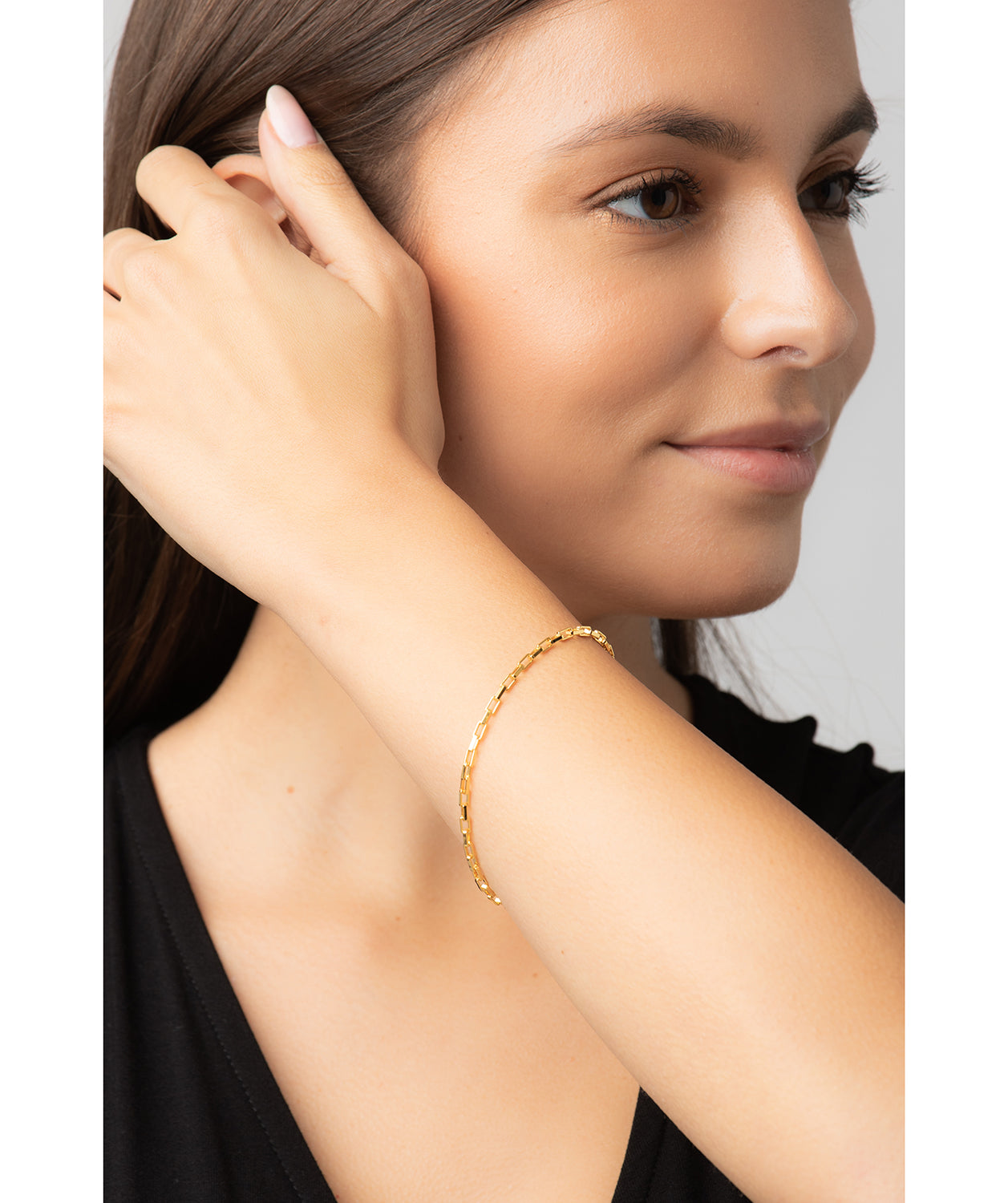 Gift Packaged 'Ethel' 18ct Yellow Gold Plated Sterling Silver Link Bracelet