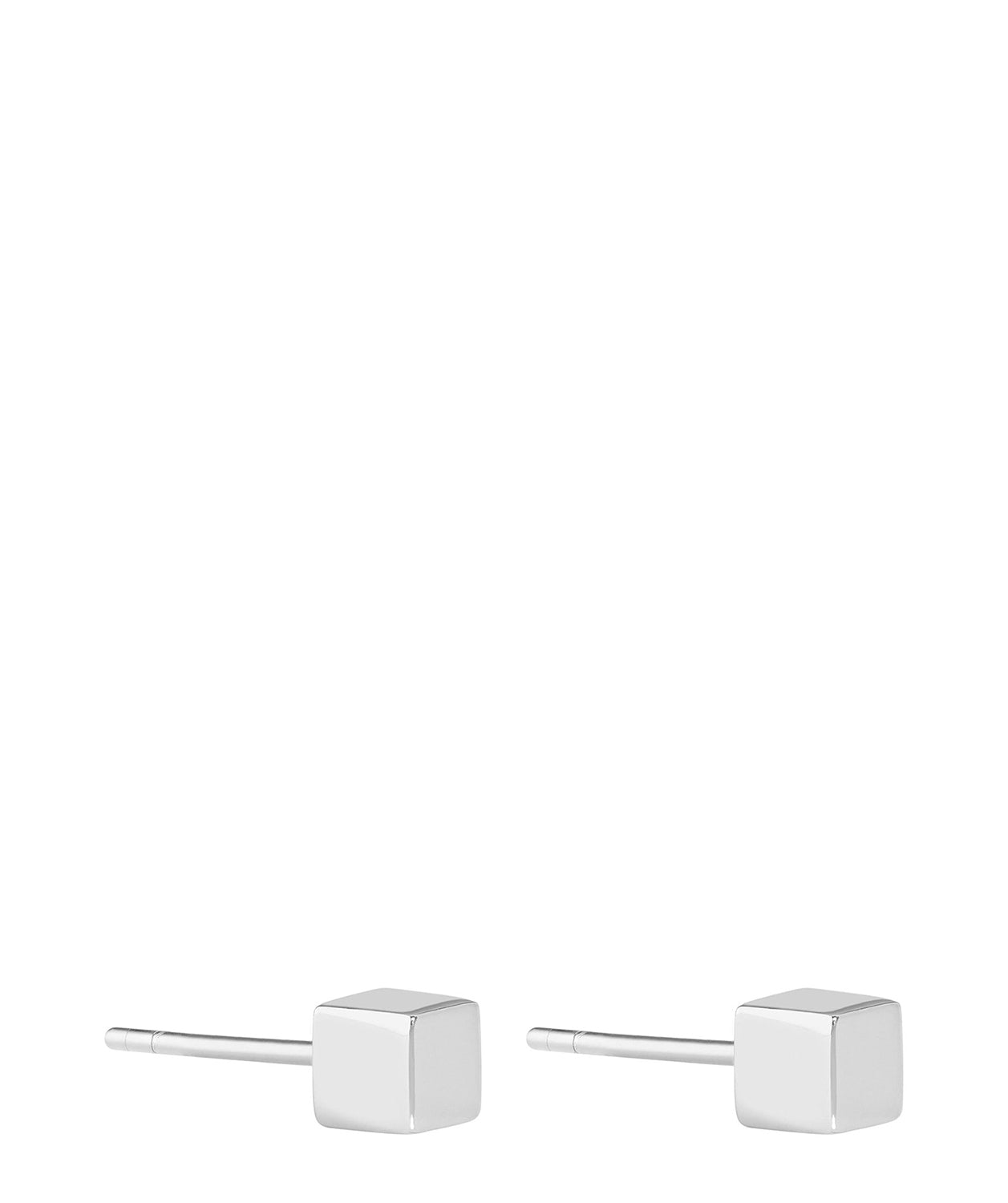 'Verina' Sterling Silver Cube Stud Earrings image 1