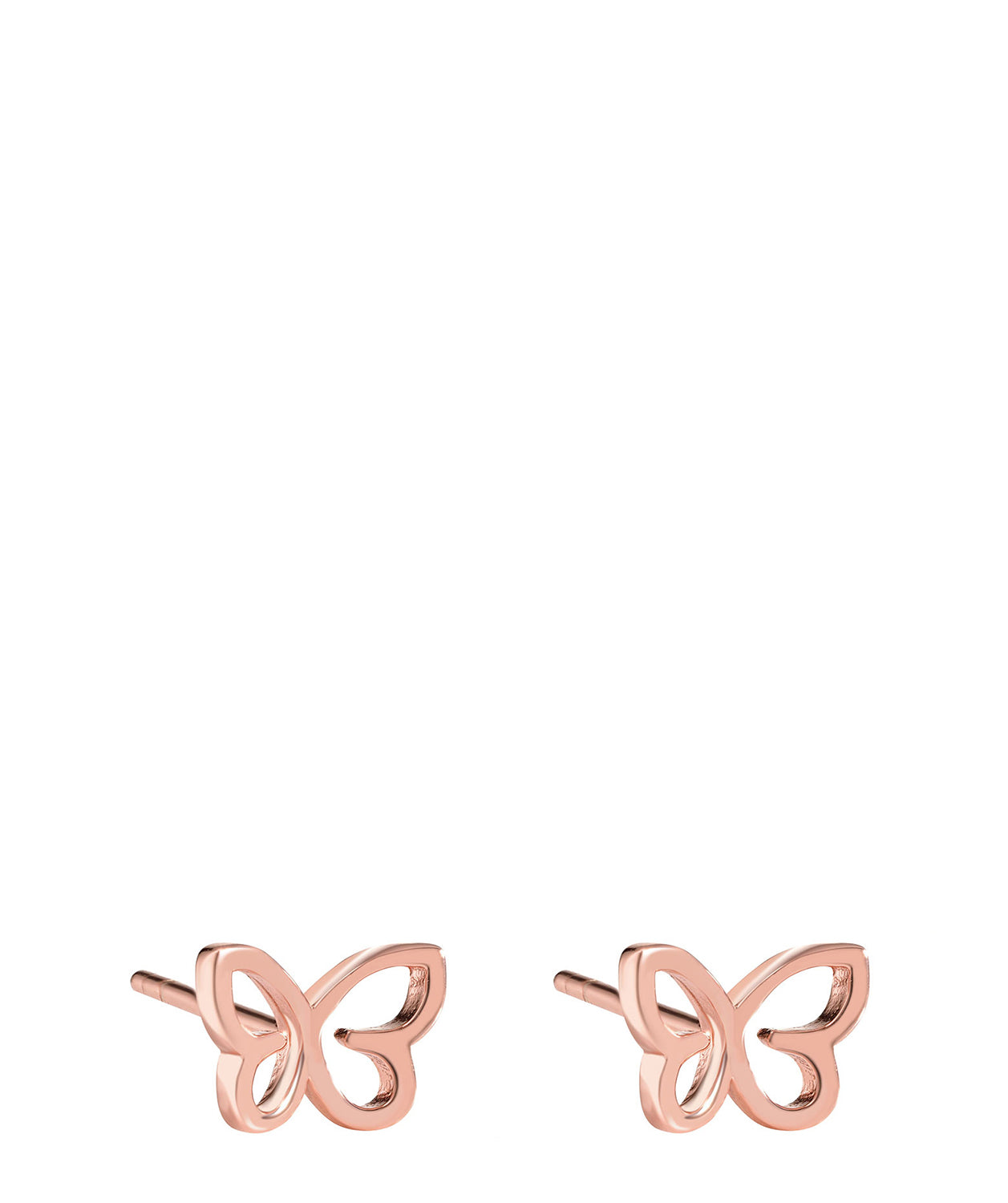 'Campana' Rose Gold Plated Sterling Silver Butterfly Earrings image 1