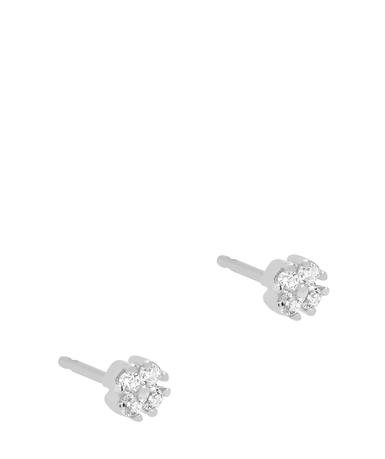 Gift Packaged 'Erin' Sterling Silver & Cubic Zirconia Stud Earrings