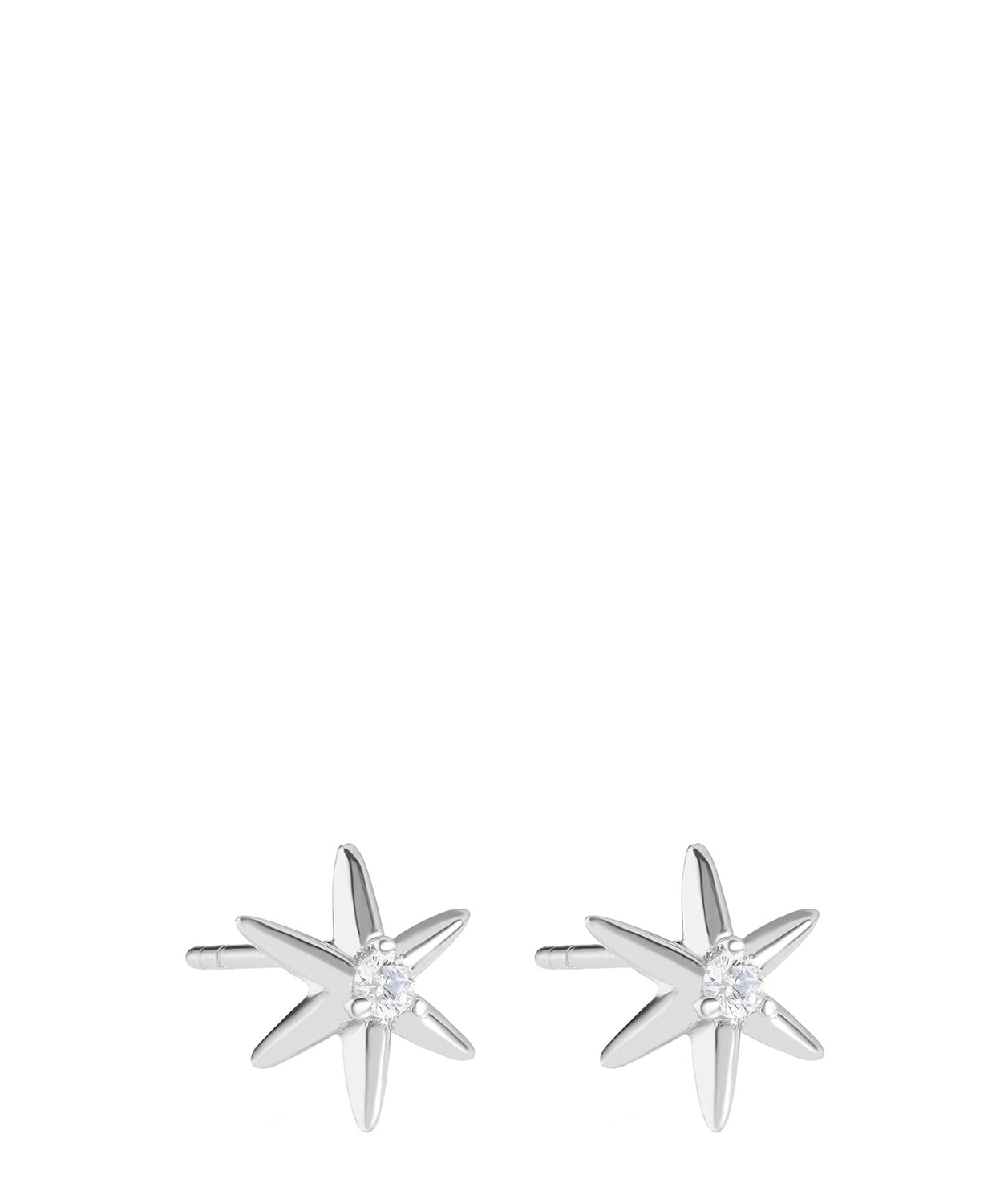 'Minerva' Sterling Silver Star Earrings image 1