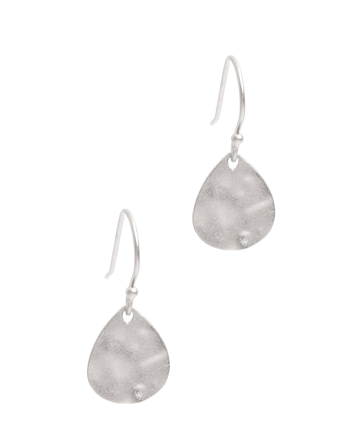 Gift Packaged 'Jamesina' Hammered Sterling Silver Drop Earrings