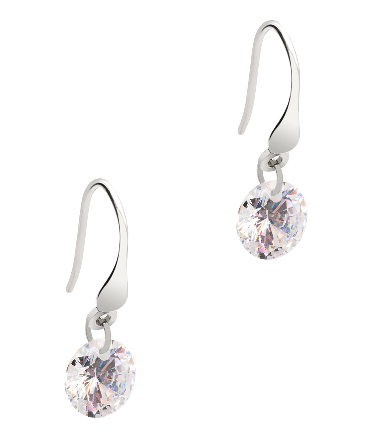 Gift Packaged 'Zahira' 925 Silver & Cubic Zirconia Drop Earrings