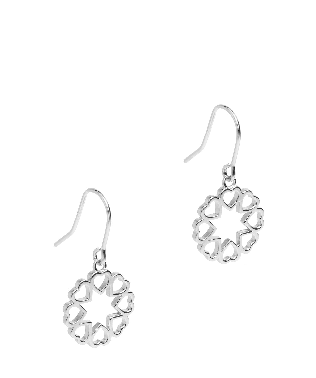 Gift Packaged 'Philida' Sterling Silver Love Heart Star Earrings