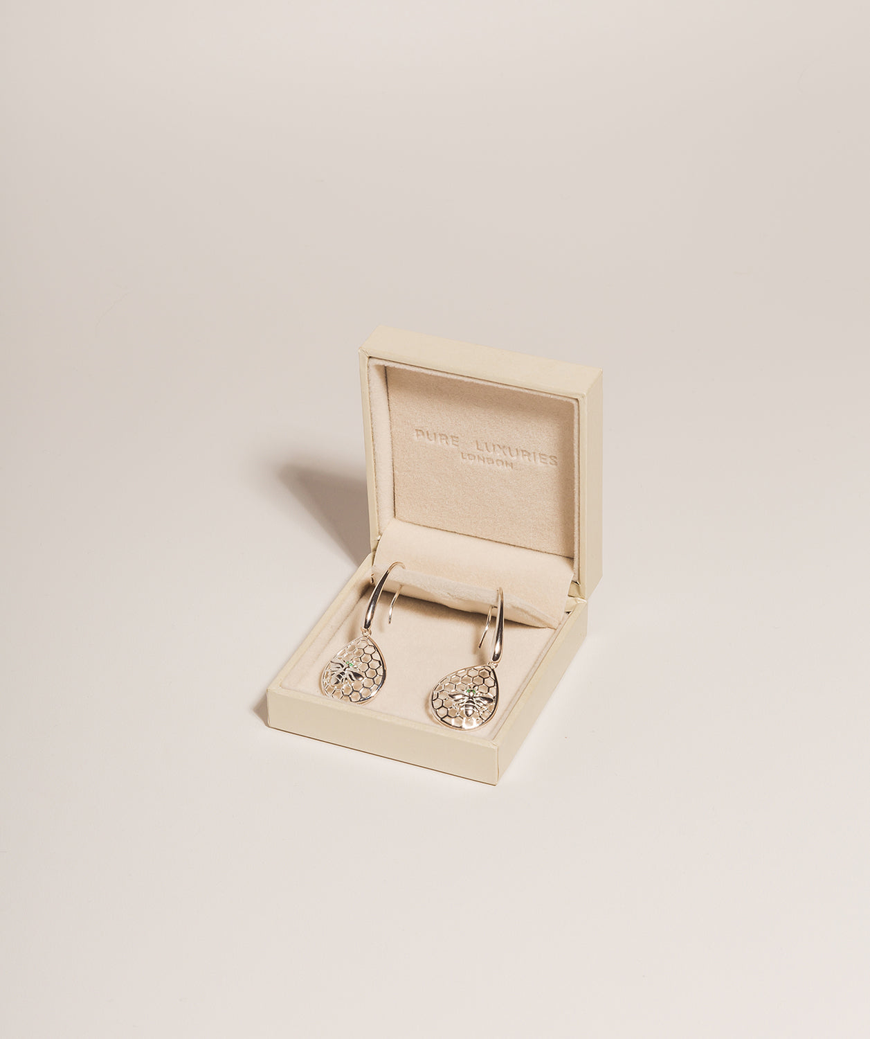 Gift Packaged 'Candice' 925 Silver Bee Drop Earrings