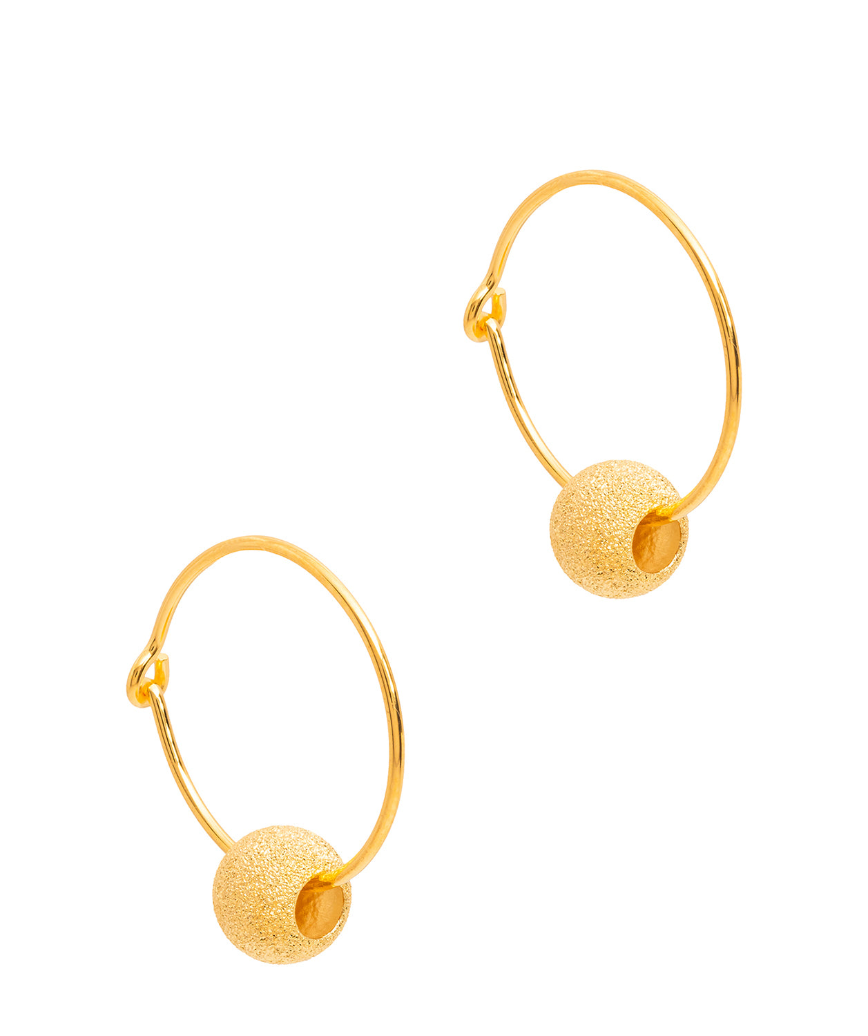 Gift Packaged 'Roisin' 18ct Yellow Gold Plated Sterling Silver Sparkle Hoop Earrings