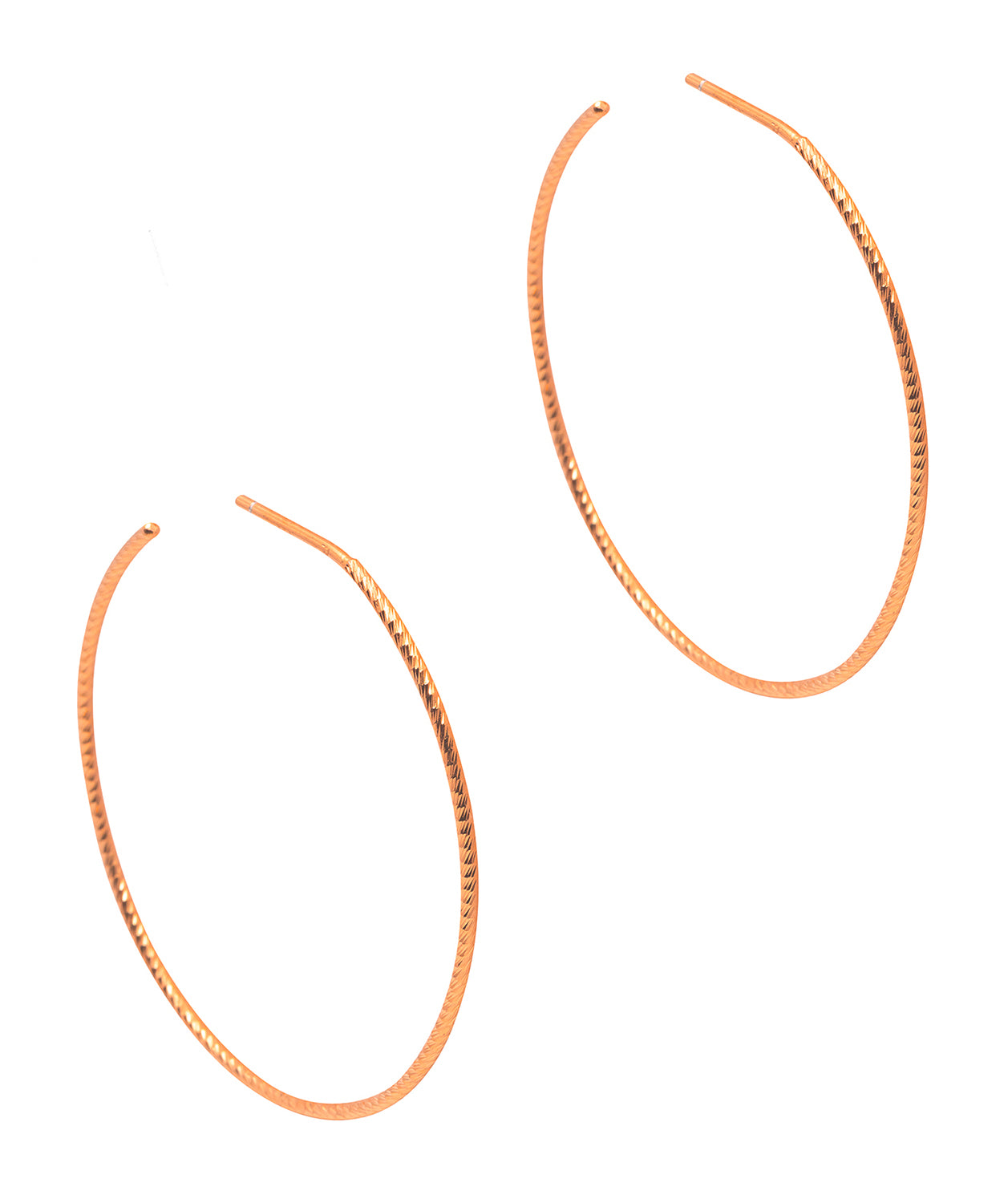 Gift Packaged 'Fayola' 18ct Rose Gold Plated Sterling Silver Twist Hoop Earrings