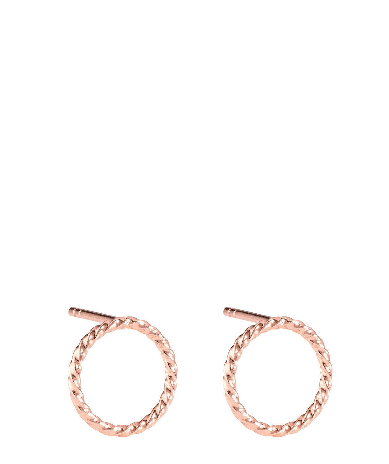 'Tullia' Rose Gold Plated Sterling Silver Hoop Earrings image 1