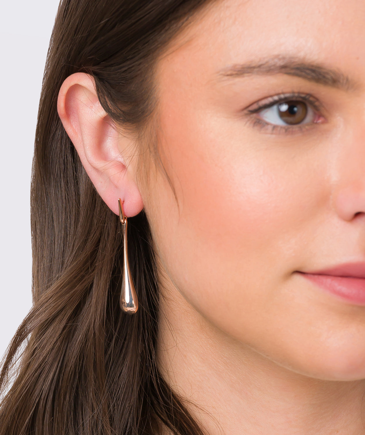 Gift Packaged 'Miriam' 18ct Rose Gold Plated Sterling Silver Droplet Earrings