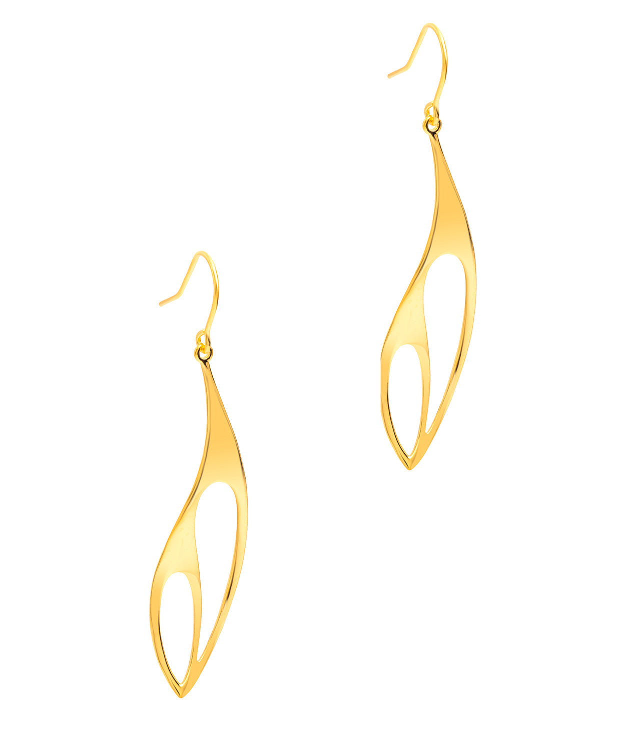 Gift Packaged 'Shirley' 18ct Yellow Gold Plated Sterling Silver Cut Out Drop Earring