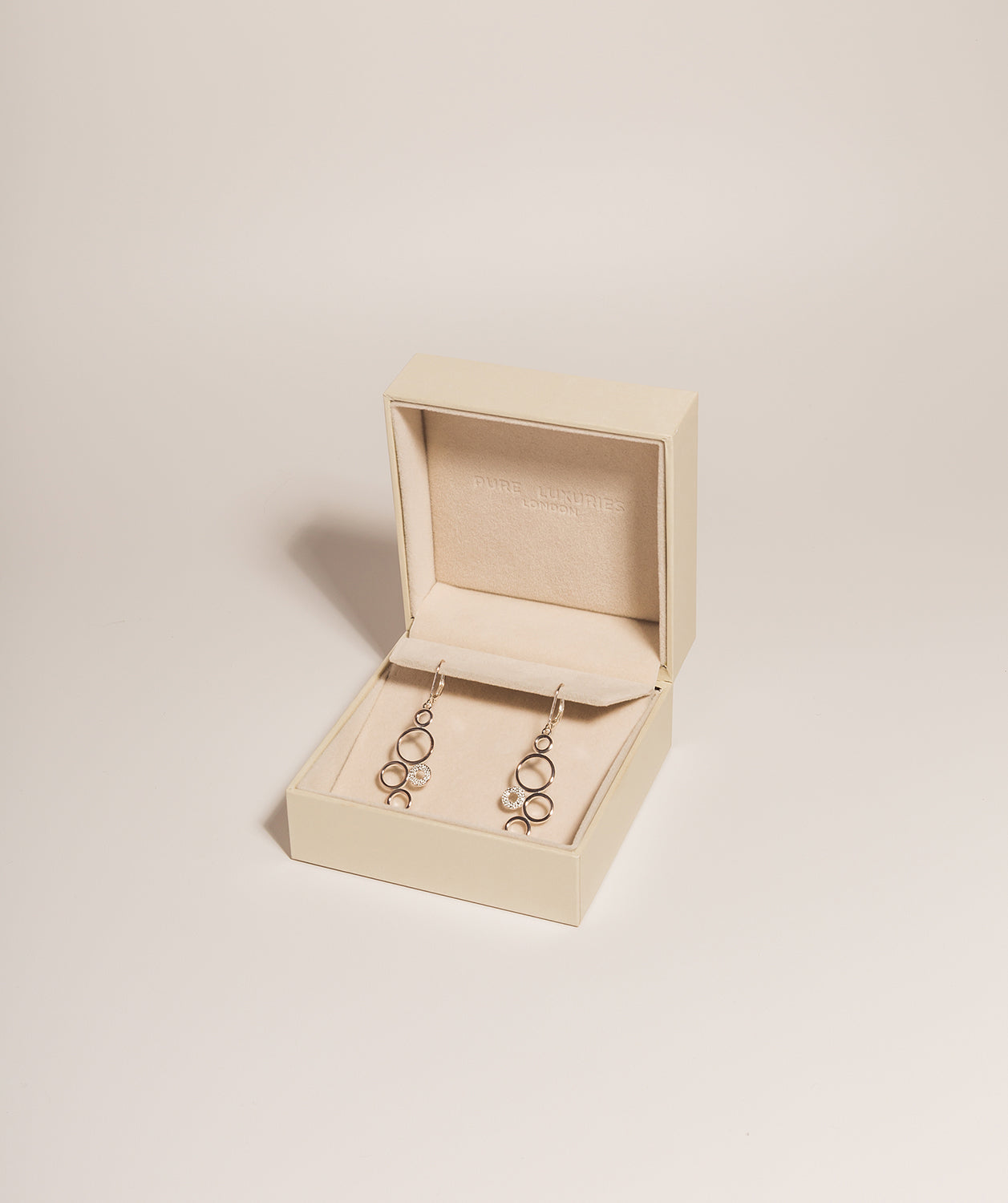 Gift Packaged 'Eshe' 925 Silver Hoop Drop Earrings