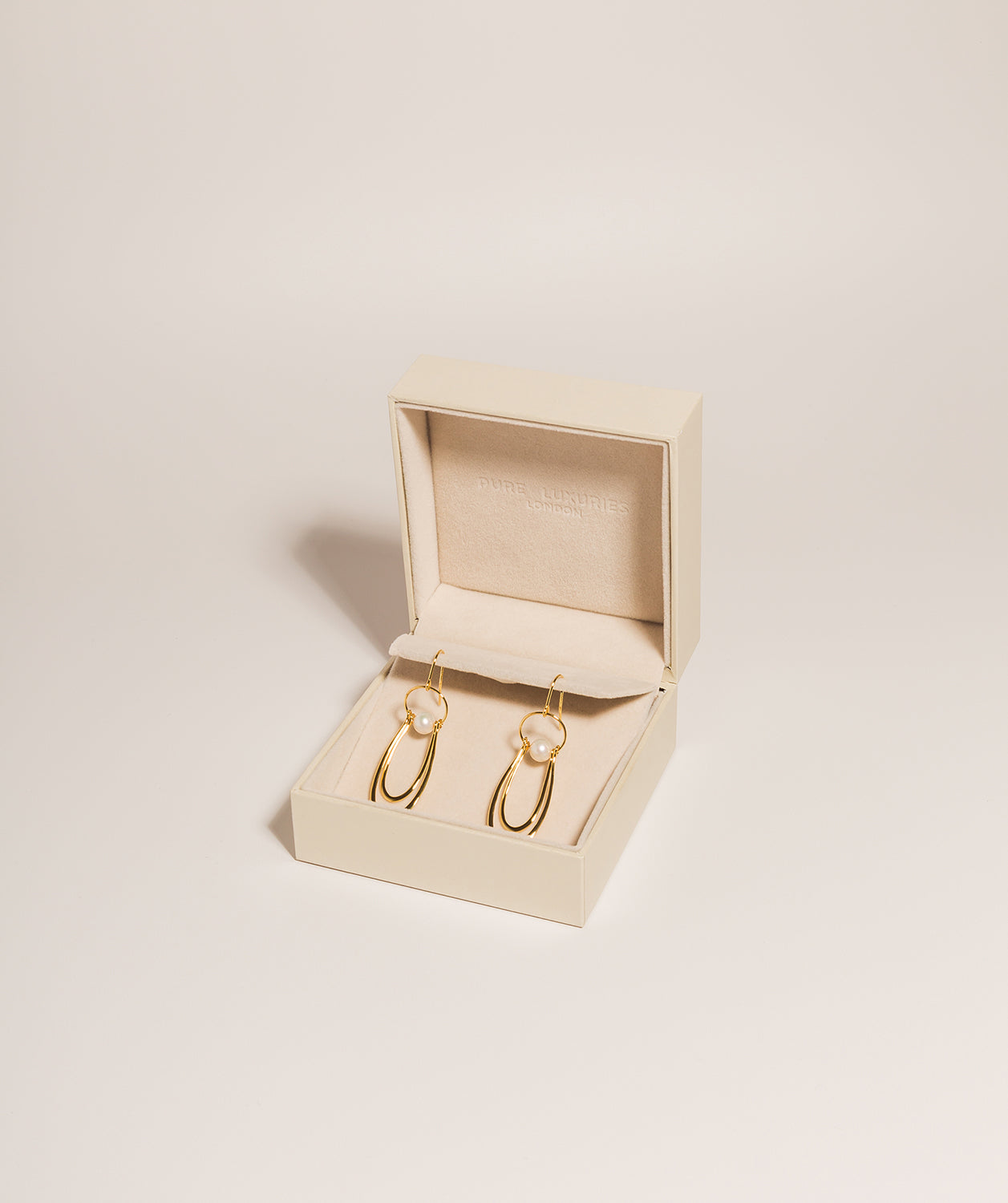 Gift Packaged 'Isadora' 18ct Yellow Gold Plated 925 Silver & Freshwater Pearl Drop Earrings