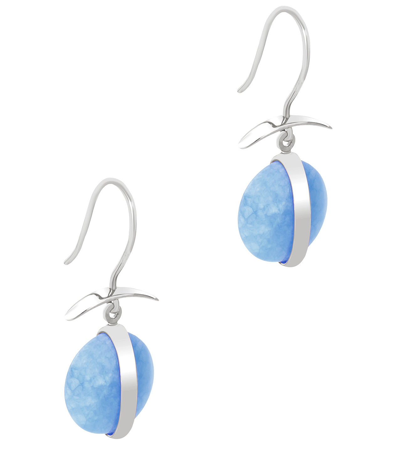 Gift Packaged 'Manon' 925 Silver & Blue Gemstone Drop Earrings