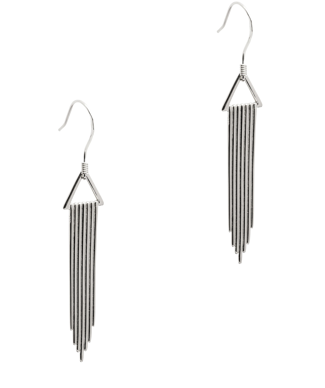 Gift Packaged 'Wendy' 925 Silver Geometric Drop Earrings