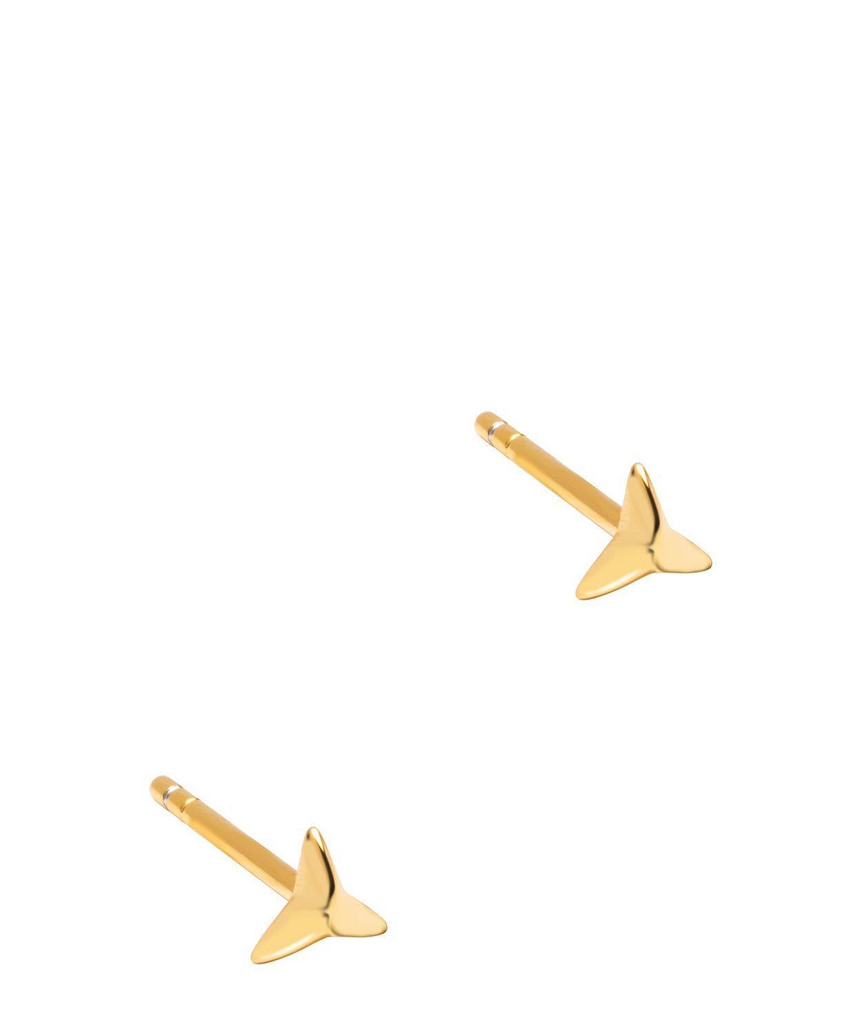 Gift Packaged 'Lorna' 18ct Yellow Gold Plated 925 Silver Triangle Stud Earrings