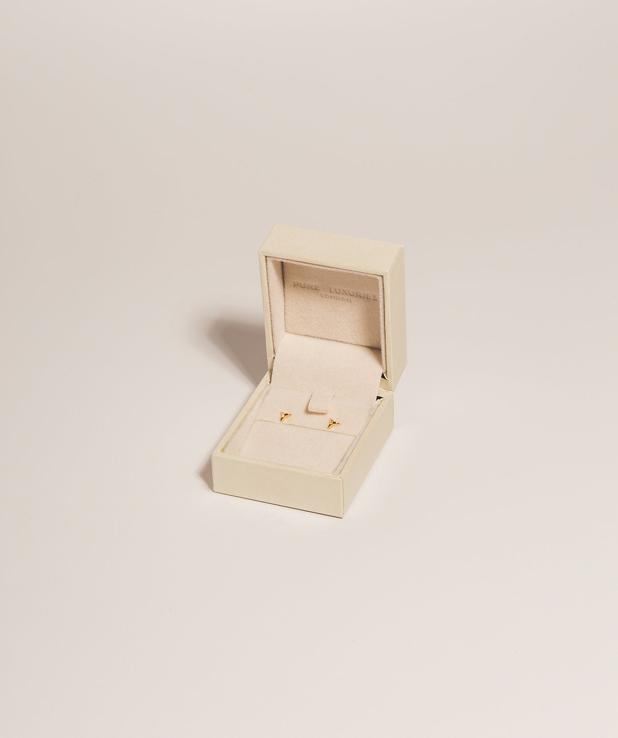 Gift Packaged 'Lorna' 18ct Yellow Gold Plated 925 Silver Triangle Stud Earrings