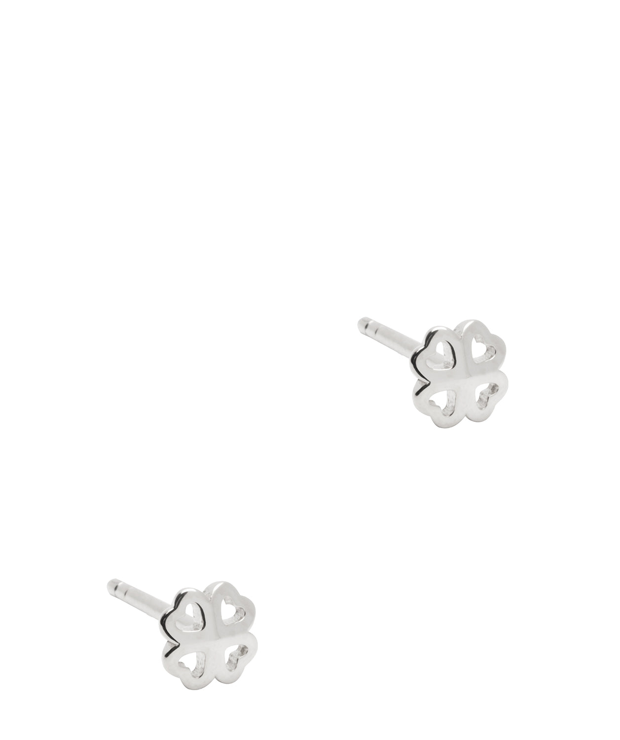 Gift Packaged 'Katrina' 925 Silver Four Leaf Clover Stud Earrings