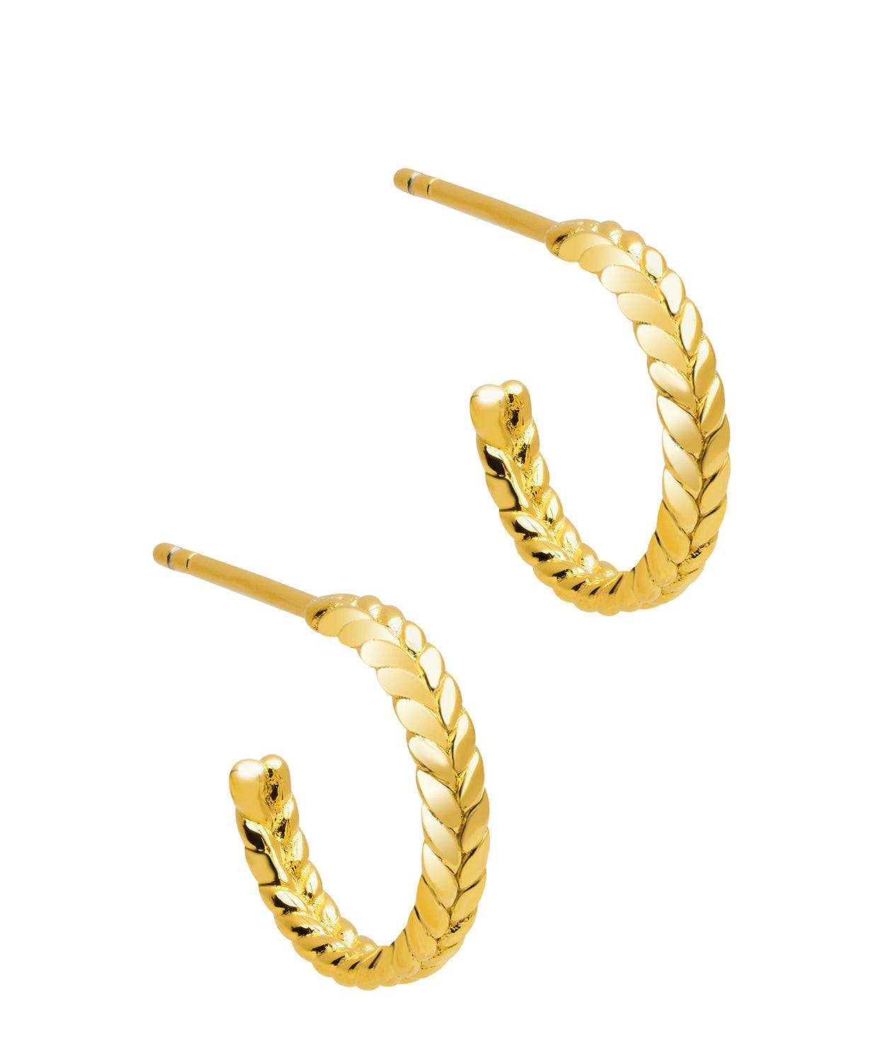 Gift Packaged 'Karlee' 18ct Yellow Gold Plated 925 Silver Open Hoop Earrings