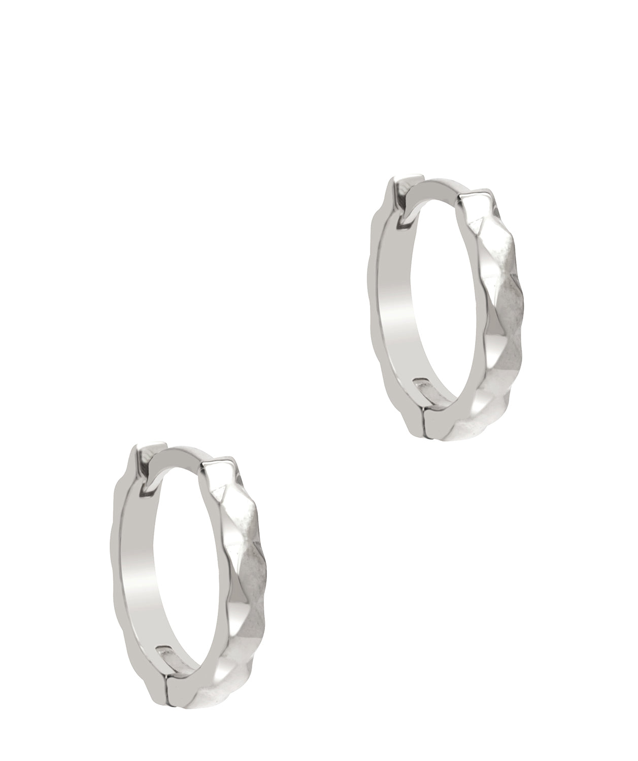 Gift Packaged 'Evelyn' 925 Silver Patterned Hoop Earrings