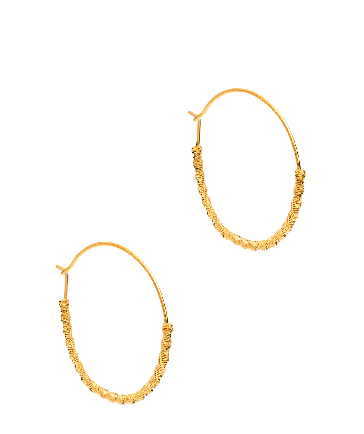 Gift Packaged 'Kimi' 18ct Yellow Gold Plated Sterling Silver Coil Hooped Earrings