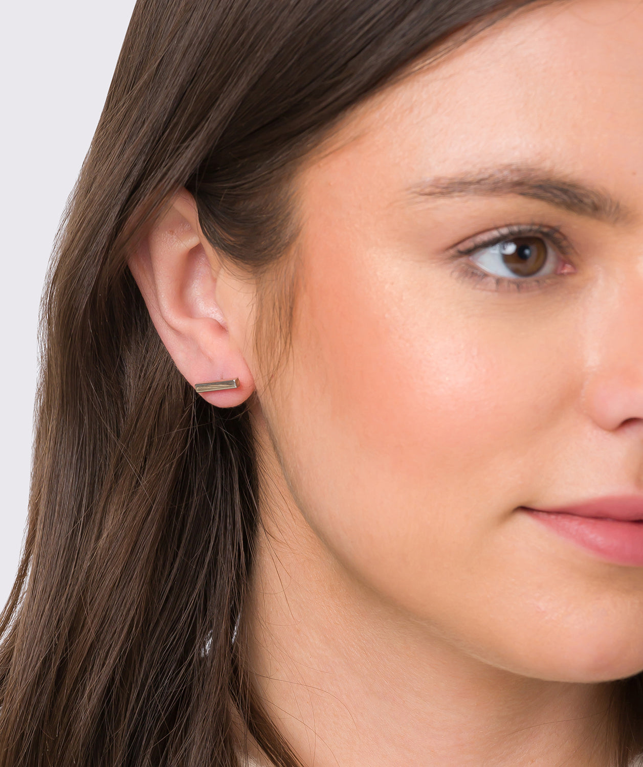 Gift Packaged 'Dakota' 925 Silver Minimalist Bar Stud Earrings